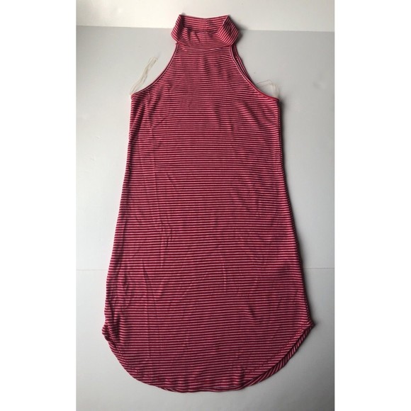 Heart & Hips Sleeveless Mock Turtleneck Women Dress Size M (Junior) Striped - Picture 10 of 10